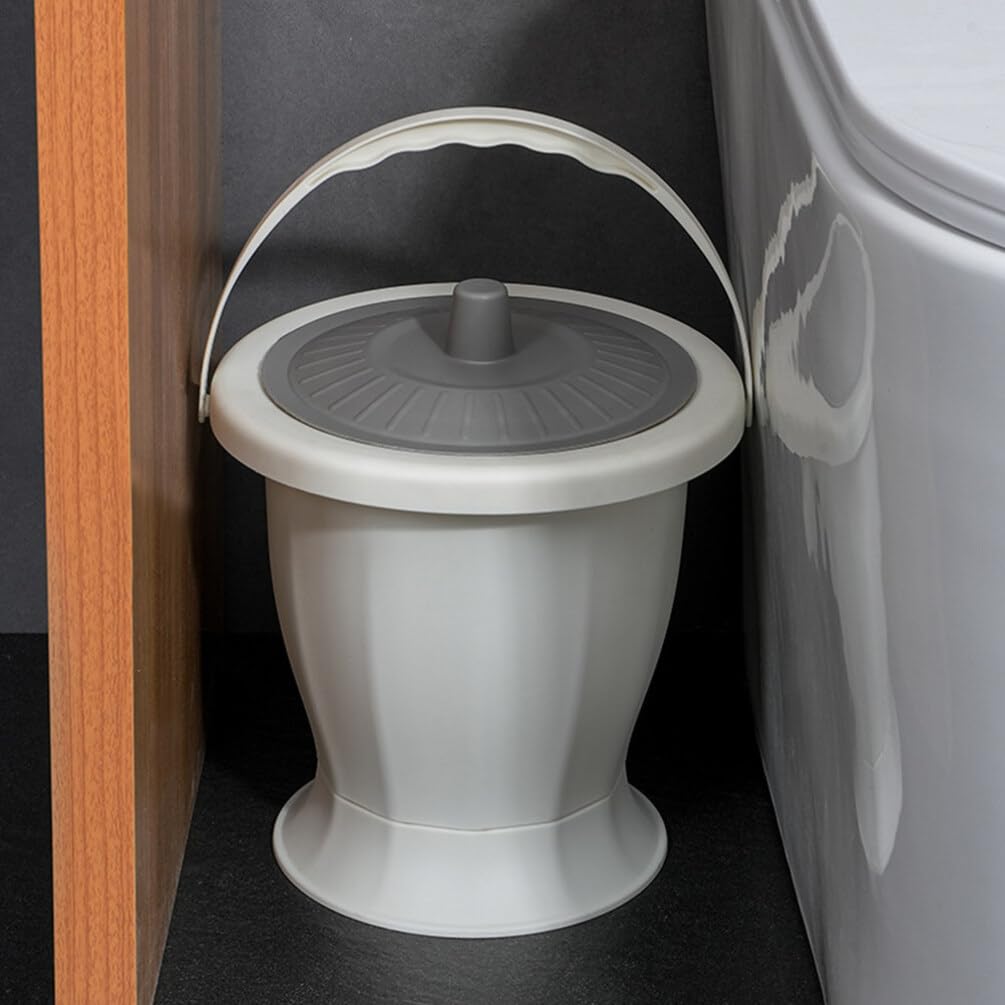 Vaso Da Notte Con Coperchio E Manico - Orinatoio Unisex In Plastica, 1.5L, Verde, Per Anziani E Bambini