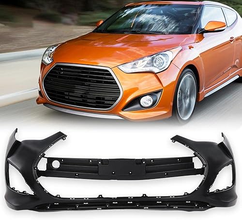 Miniatura 9 de CHEDA Cubierta de parachoques delantero compatible con Hyundai Veloster 2013 2014 2015 2016 2017 negro