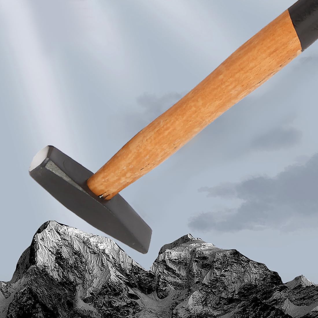Mmartello，Martello da fabbro con testa piatta in legno 200g,Martello Professionale riduce le Vibrazioni e le Macchie,Antirimbalzo