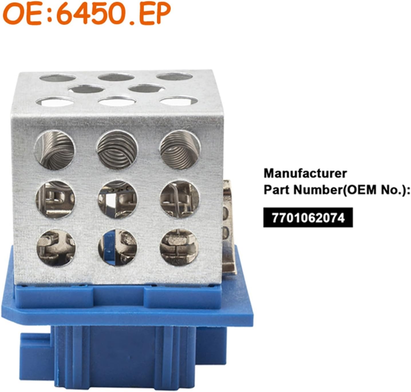 Car Heater Motor Control Resistor for Citroen C5 Xsara Picasso for Peugeot 206 Cc Car Accessories OEM 6450Ep Heater Blower Motor Resistance