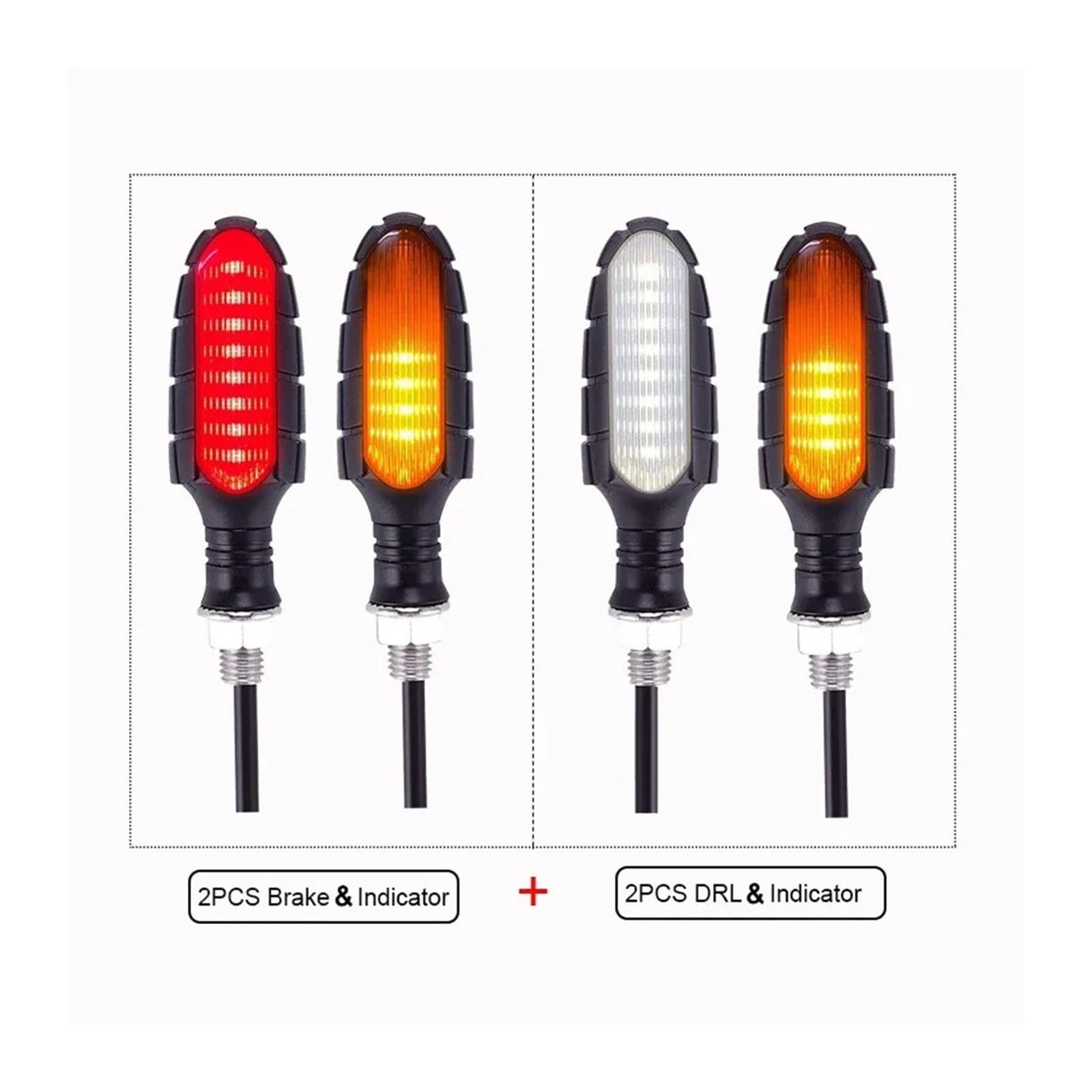 Clignotants de Moto 16LED Clignotant DRL Clignotant Indicateurs