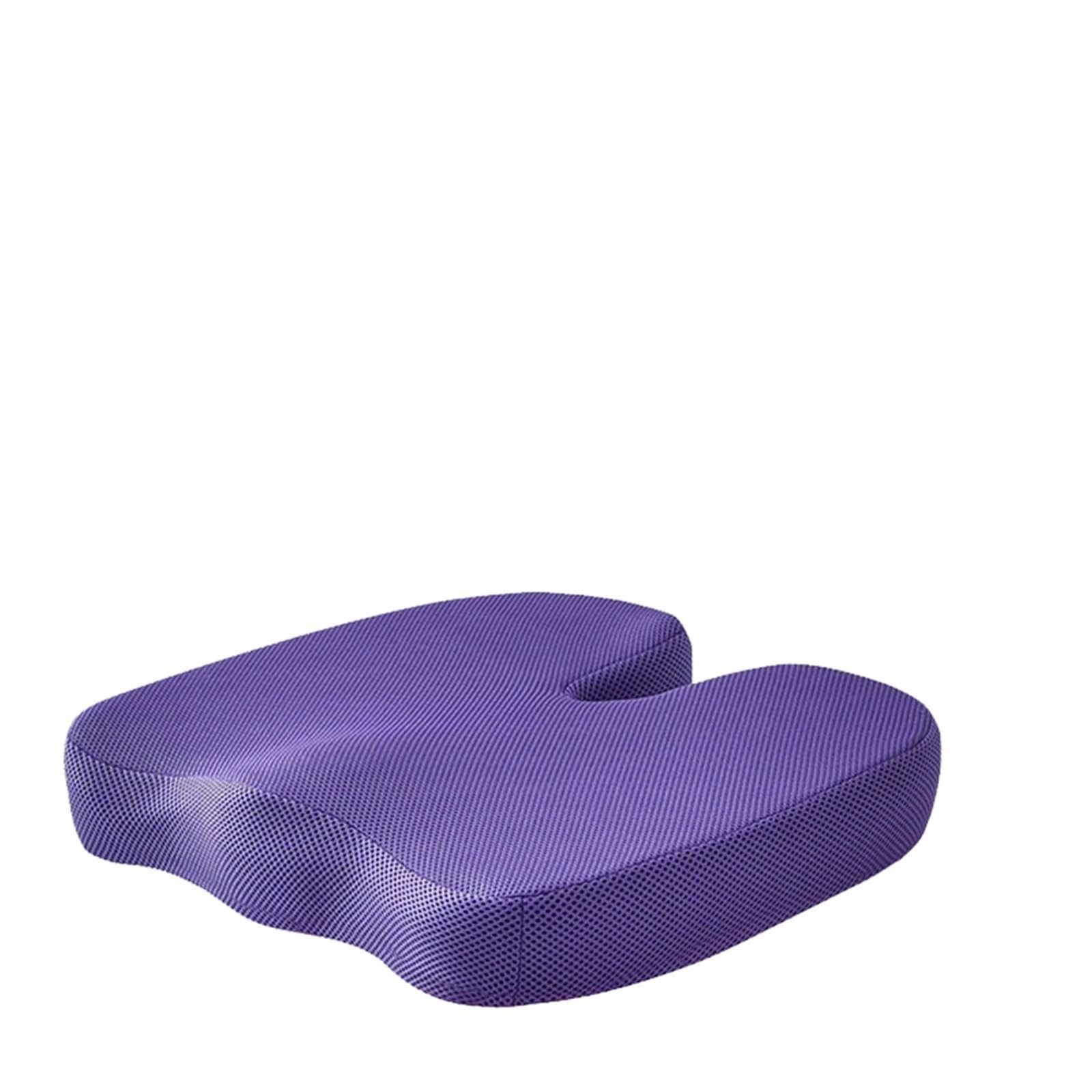 XCFTYRU Office chair cushion， Gel Orthopedic Memory Cushion Foam U Coccyx Travel Seat(3d Mesh purple,Memory Foam)