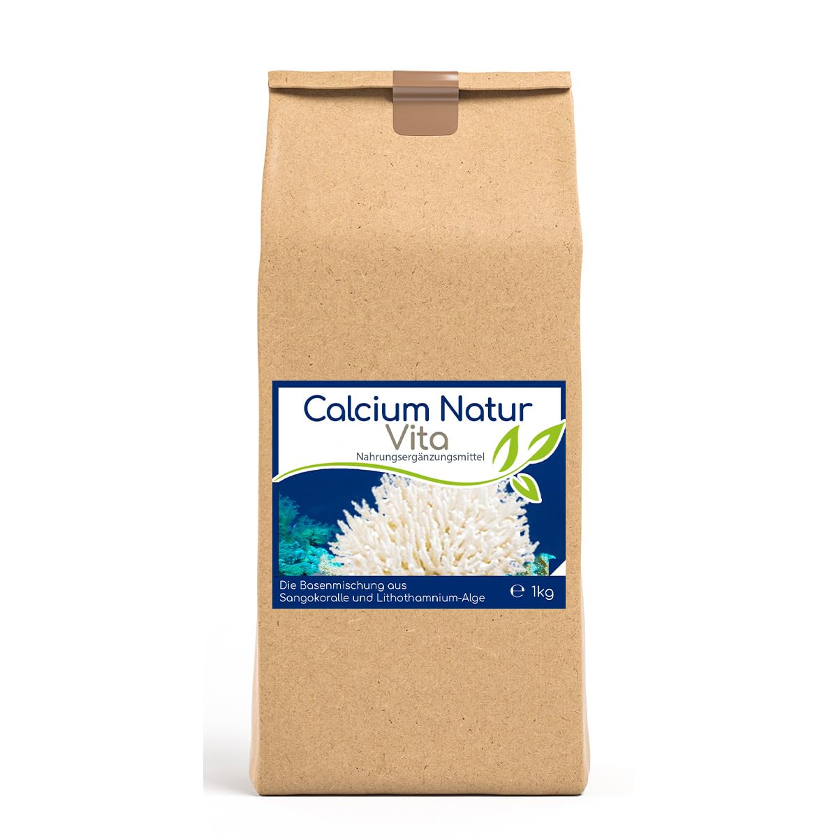 CELLAVITA Calcium Natur 8-Monatsvorrat 1000g | Calcium & Magnesium/Sango-Korallenpulver & Lithothamnium-Algenpulver