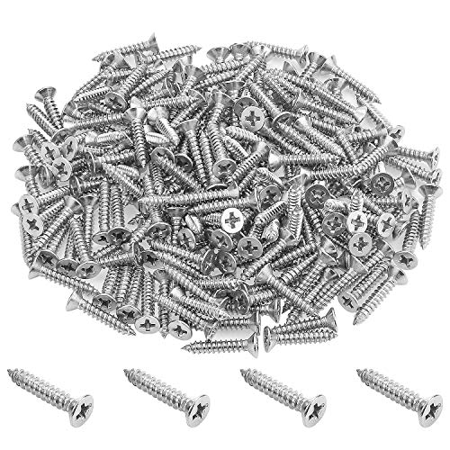 250 Piezas Tornillos para Madera Phillips Avellanados Plano #6 x 3/4" Acero Inoxidable 18-8 (304) miniatura 1