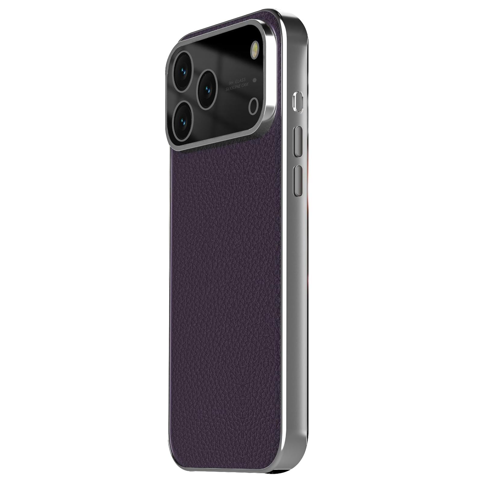 Éviter rayures objectif iPhone 17 Pro coque cuir mince violette anti-choc - 7