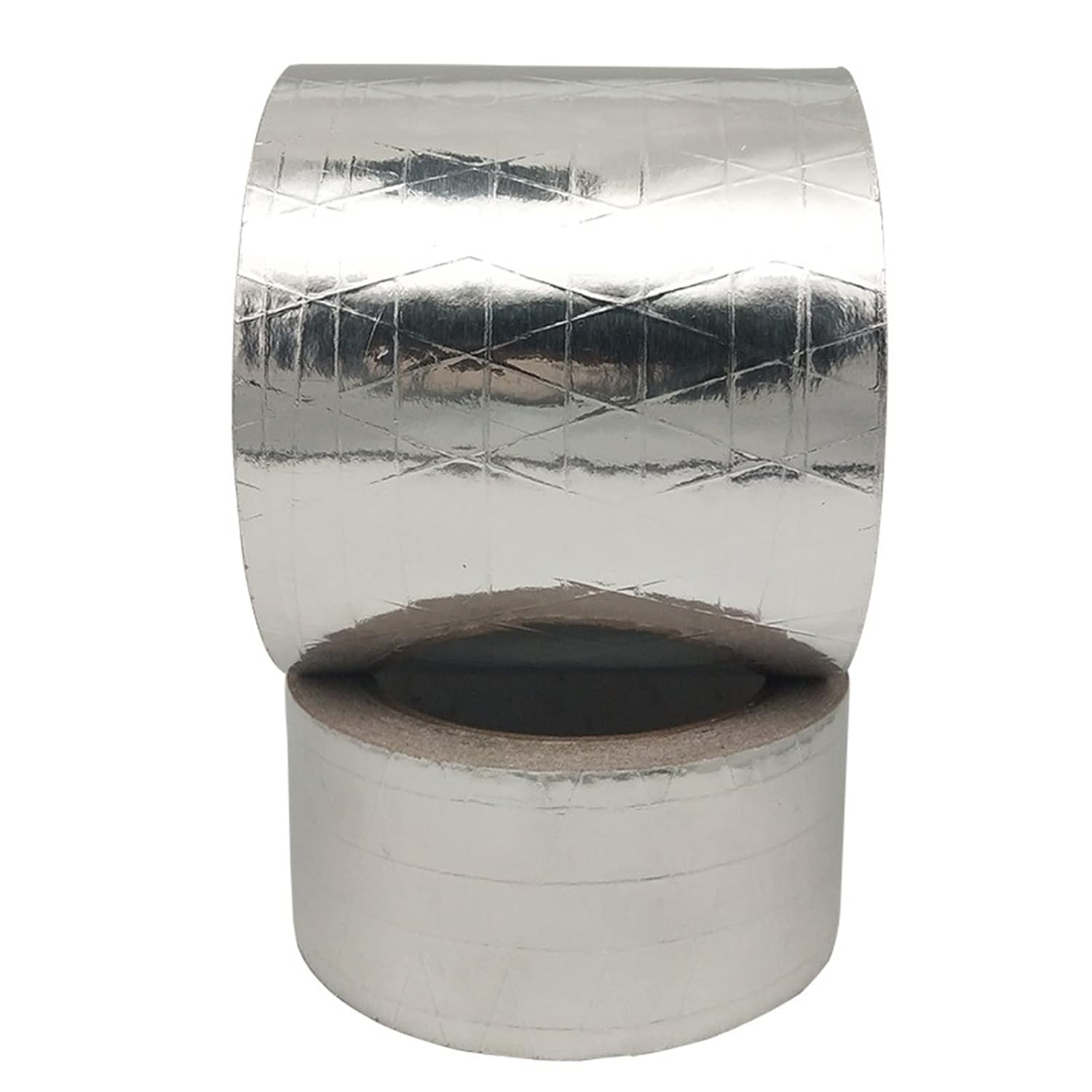 Fiber-Glass Aluminum Foil Tape, Reinforced Self-Adhesive Heat Reflective Tape, Heat Jacketing Insulation Resistant High Temperature HVAC Tape, Metal Repair 3.15" x 82' Roll