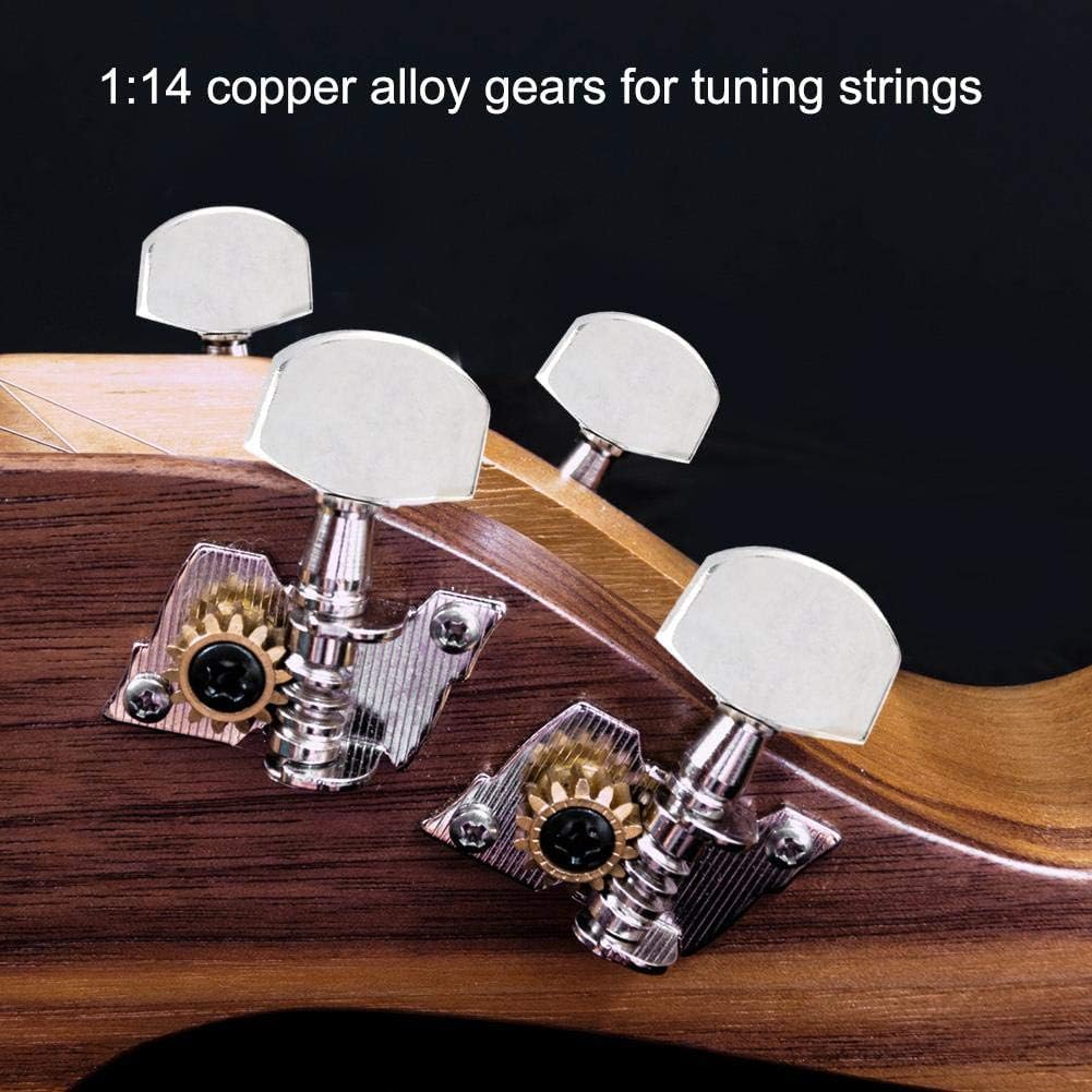 Ukulele Tuning Pegi, 2L2R klasyczny styl ukulele, końcówki maszynowe do ukulele, części DIY (srebrne)
