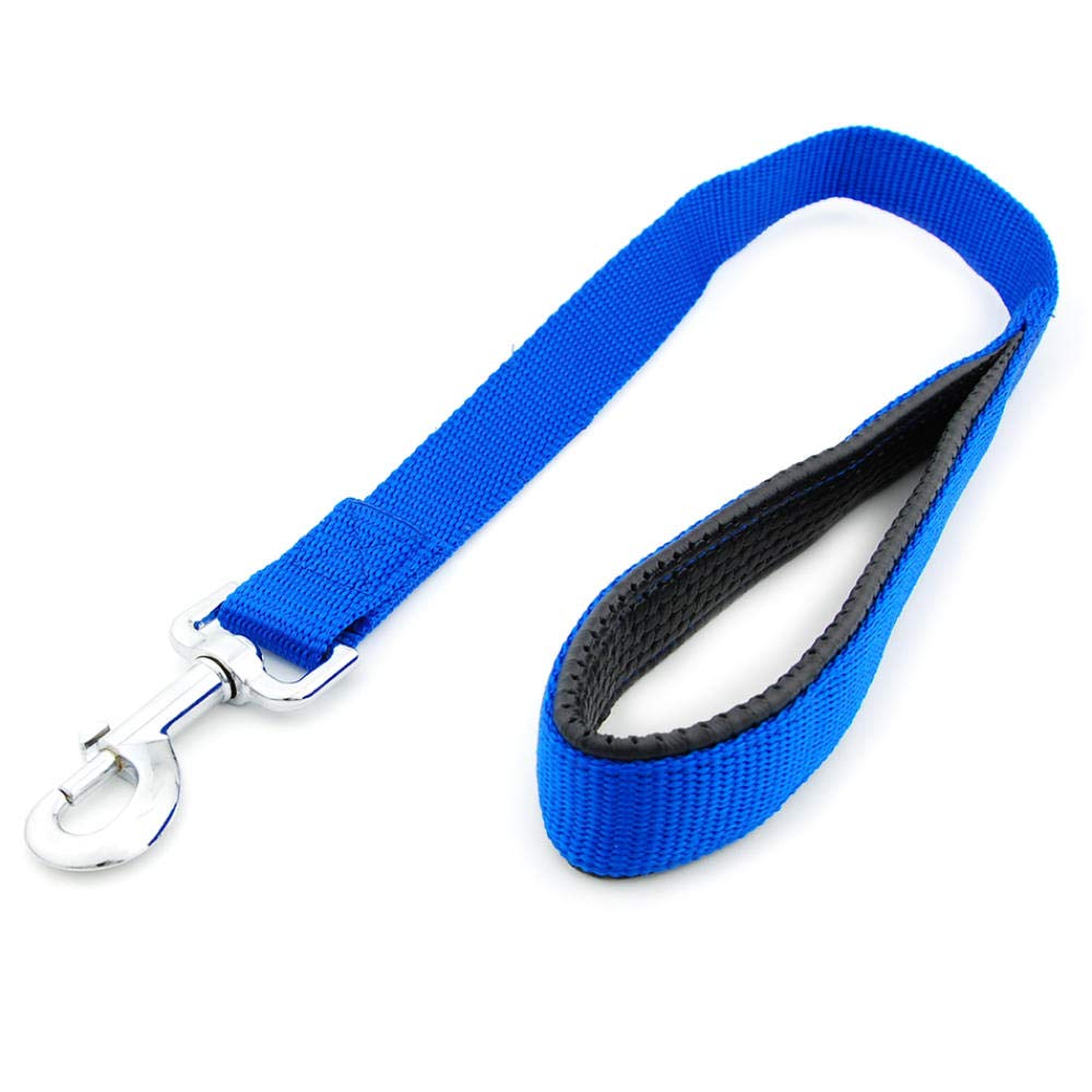 Hundeleine, Kurze Hundeleinen Starke Blaue Hundeleine for Spaziergänge, Joggen, Outdoor-Trainingsleinen, gepolsterter kurzer Hundeleinengürtel