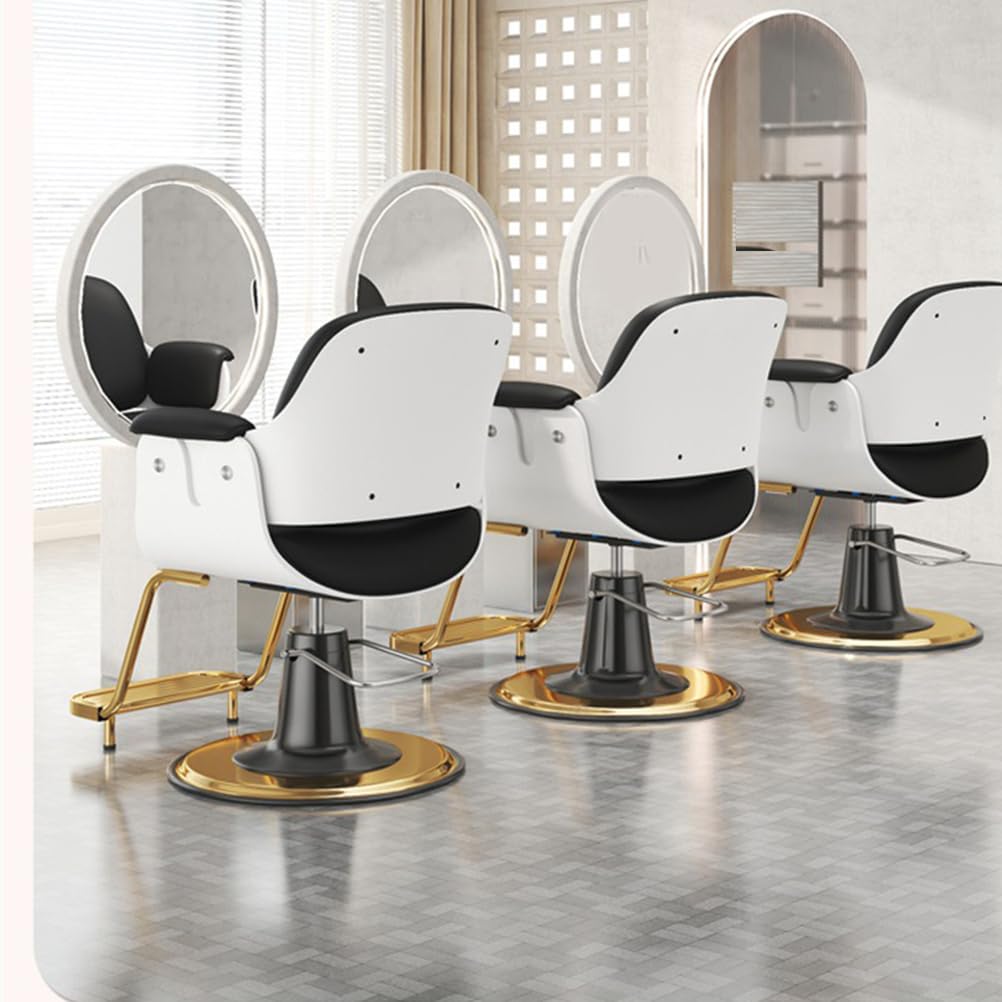 Silla de salón giratoria ajustable con bomba hidráulica resistente, equipo profesional de peluquería y spa para salones de belleza, tiendas de tatuajes y tratamientos estéticos