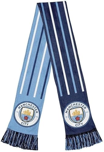 Icon Sports Officially Compatible with Manchester City Soccer Supporter Scarf – “Man City” Classic Knit Fan Scarf - Home