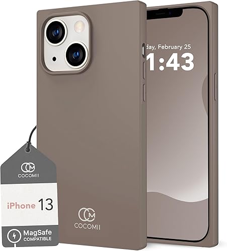 Cocomii - Funda rectangular compatible con iPhone 13 - Compatible con MagSafe, silicona suave al tacto, forro de microfibra, mate, funda magnética