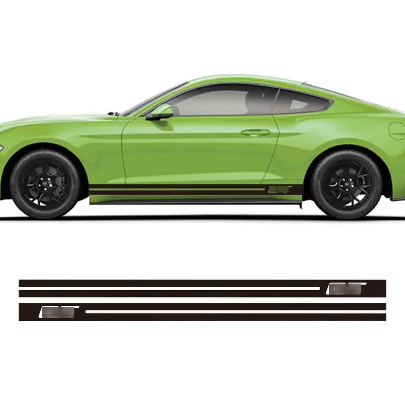 Buy Car Side Skirt Stickers stripe decal Decals, For Ford Mustang 2009