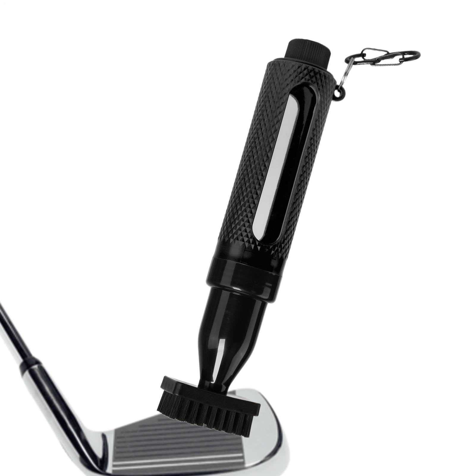 Cepillo para palos de golf con depósito de agua integrado