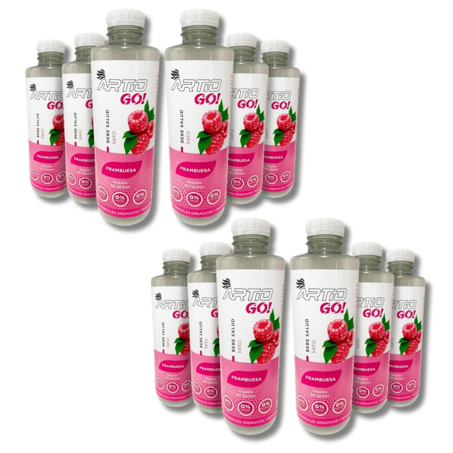 ARTIO GO! Frambuesa Bebida isotónica elaborada con un 3% de agua de mar y 78 minerales biodisponibles que proporcionan la mejor hidratación (12x500ml)