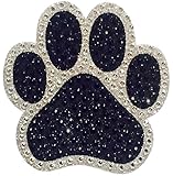 Crystal Heiress Rhinestone Sticker, Paw Print, 4 by 3.25-Inch, Silver