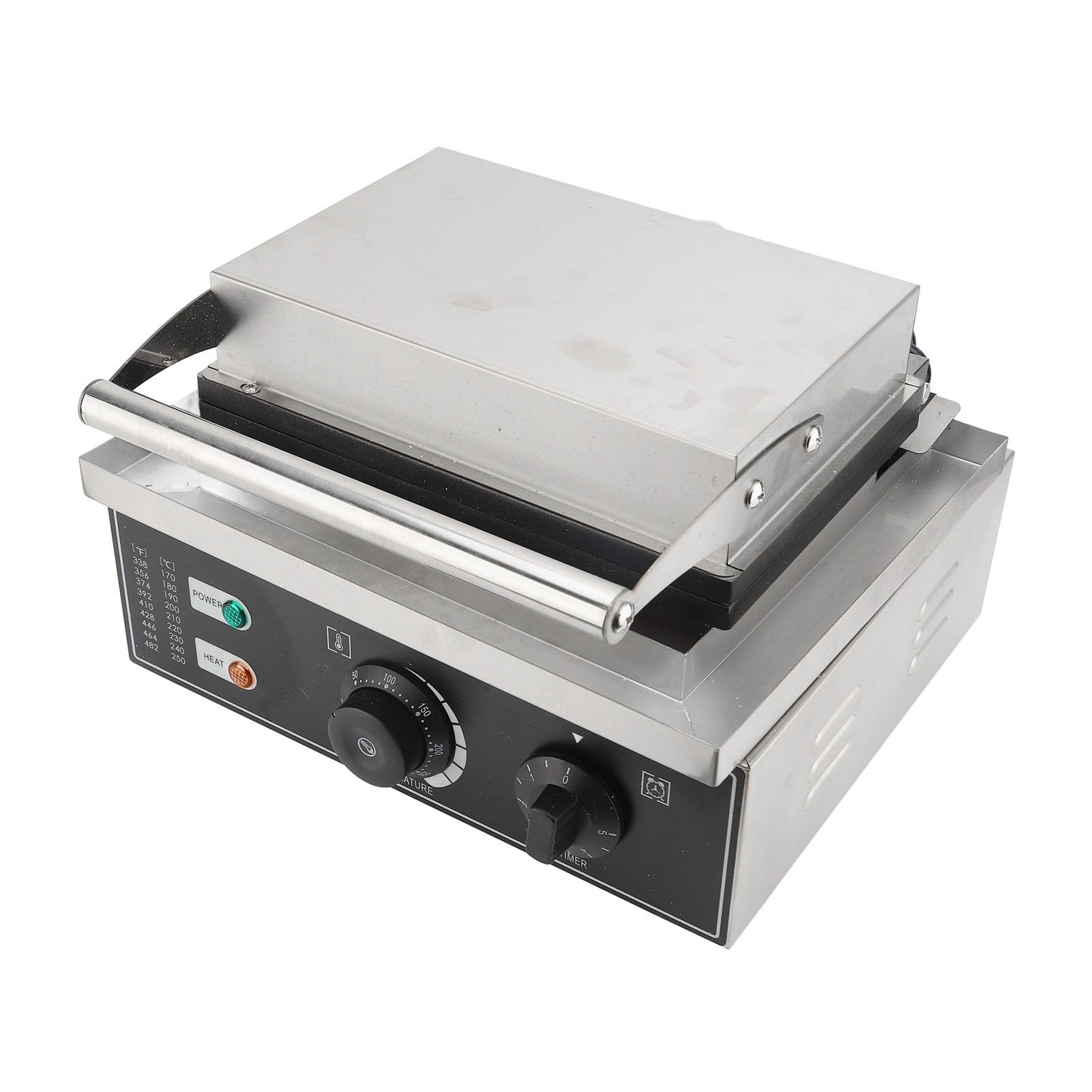 TOPINCN Máquina Comercial para Hacer Donas, Máquina Eléctrica para Hacer Donas, 12 Agujeros, 1500 W, Revestimiento Antiadherente de PTFE, Acero Inoxidable con Temporizador y Luz L (Enchufe europeo
