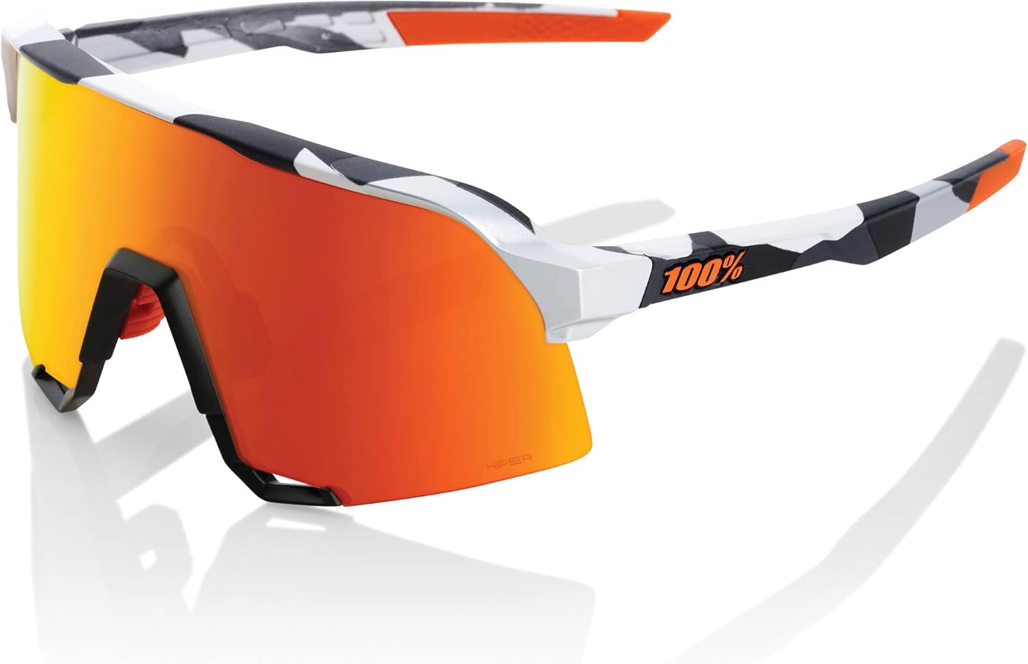 Soft Tact Grey Camo - Hiper Red Multilayer Mirror Lens