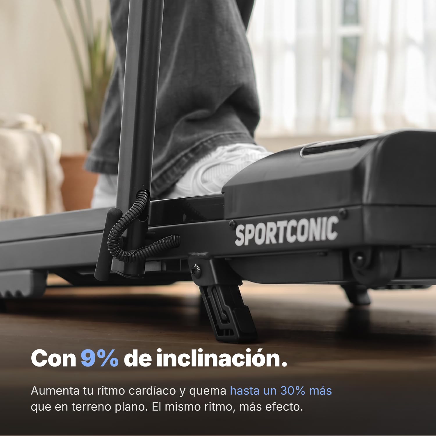 Sportconic Cinta de Correr Plegable con Inclinación, Walking Pad, Caminadora Electrica para Casa, Cinta de Andar Silencioso y Compacto