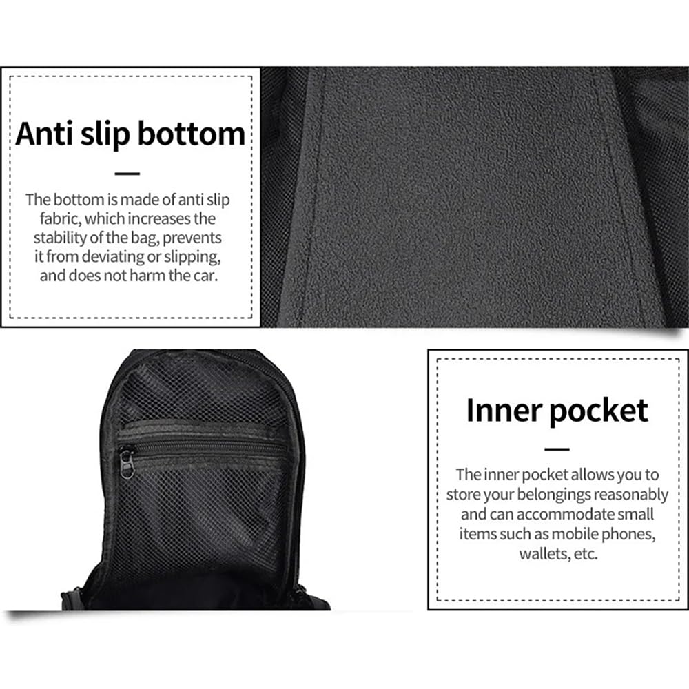 NEWFUN Tankrucksack Motorrad Magnet, Schwarze Oxford-Motorradtasche Mit Touchscreen-Handy-Tasche, Passend für die Meisten Motorräder