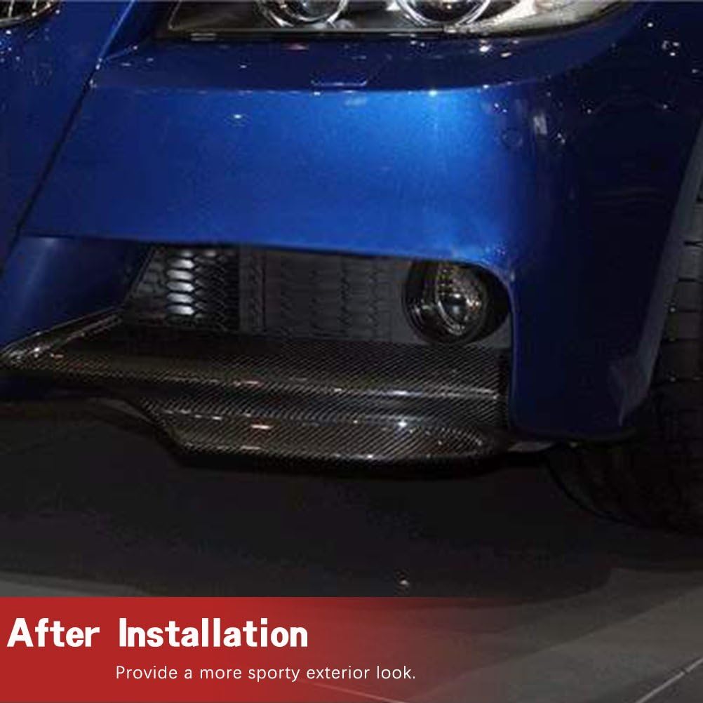 fits BMW E90-M Sport Bumper 2005-2008 (Fit:M Sport) Carbon Fiber Front Splitters