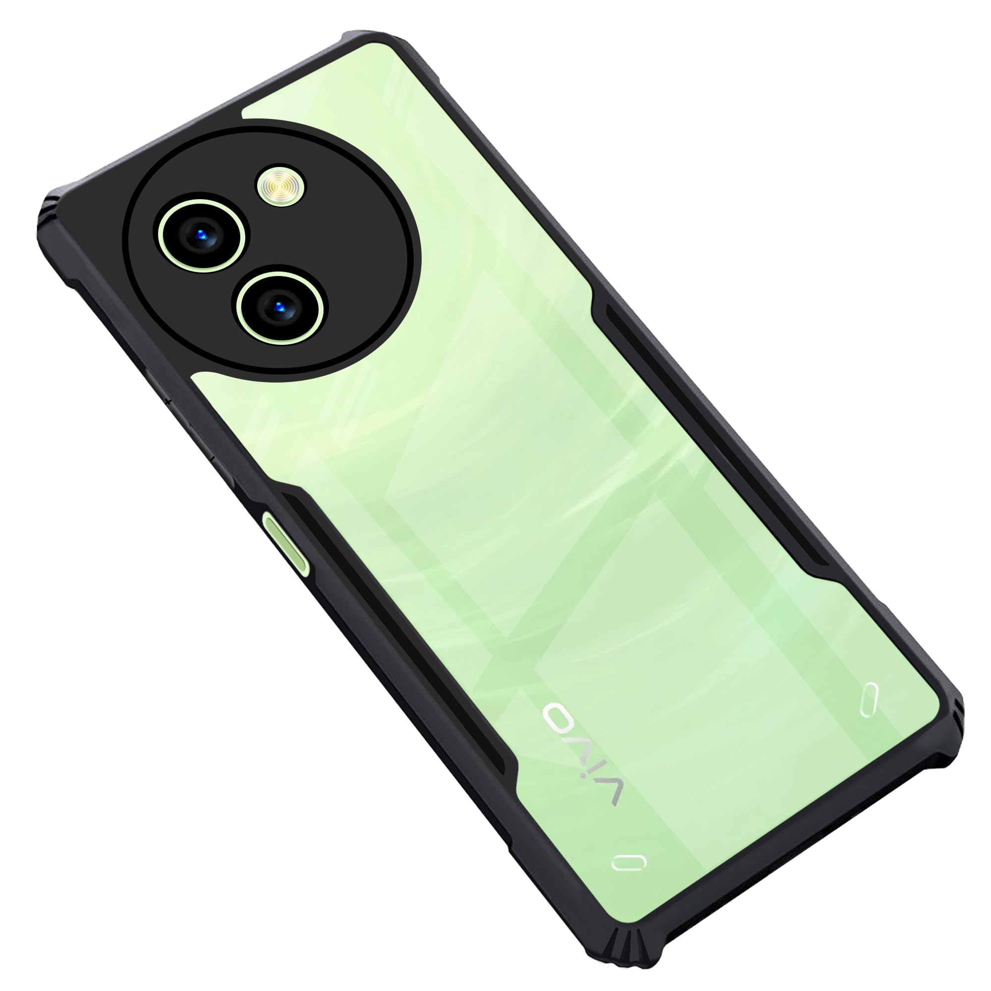 CEDO Vivo T3X (5G) Back Case Cover | Camera Protection Shockproof Bumper-Edge | Acrylic Crystal Clear 360 Degree Protection TPU+PC | Transparent Eagle Back Case Cover (Black) (B0D35QCVWQ) Amazon Price History, Amazon Price Tracker