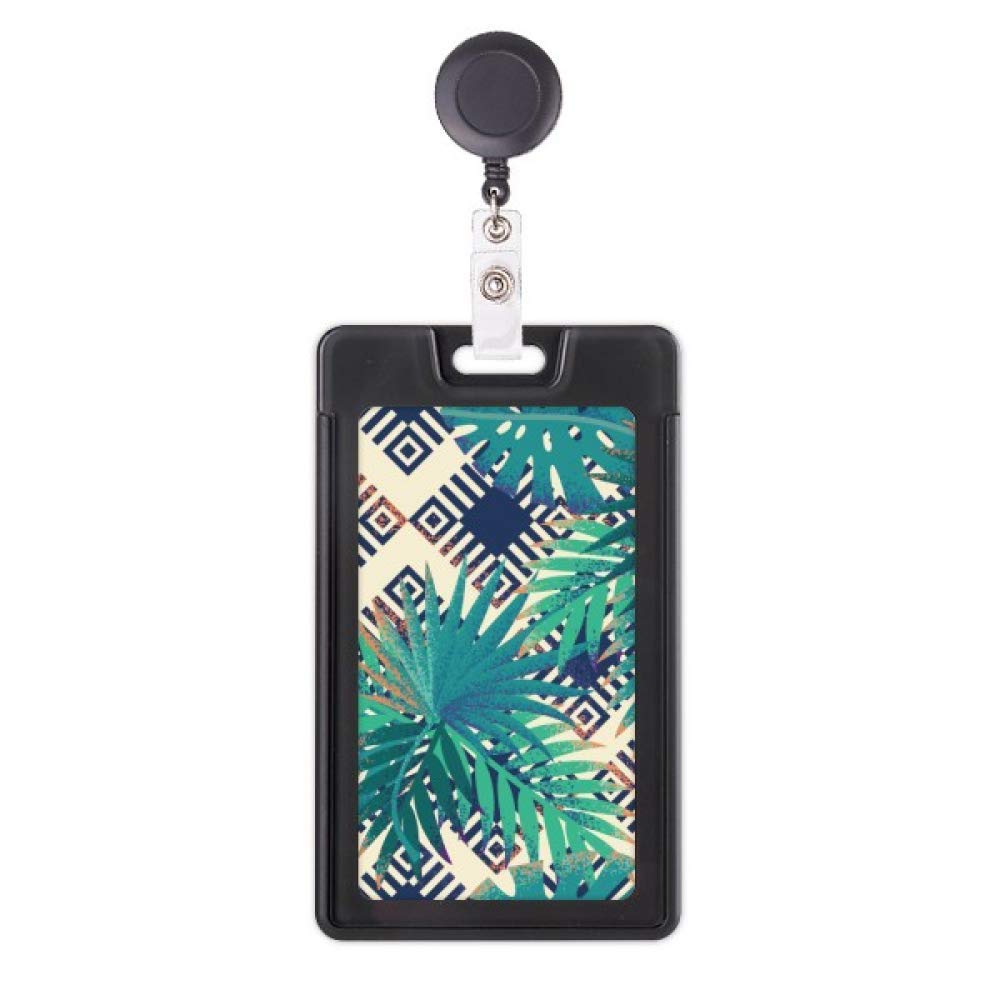 Funda retráctil para tarjeta de identificación con estampado de plantas 5