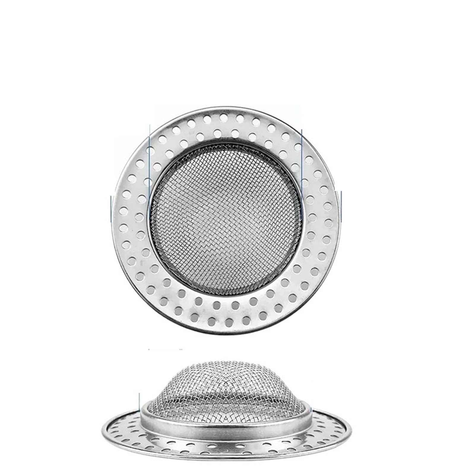 Sink Strainer Waste 3pcs Stainless Steel Sink Mesh Filter
