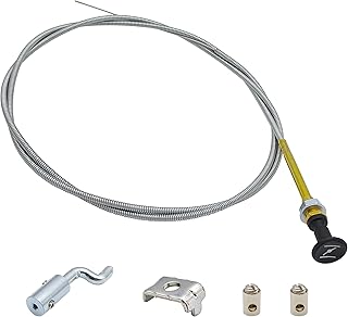 Universal Push Pull Choke Control Cable 63 inch Inner 60 inch Conduit with Heavy Duty Outer Sheath Silver for 237 Rotary 703971 290831 (Wire Travel: 2 inch)
