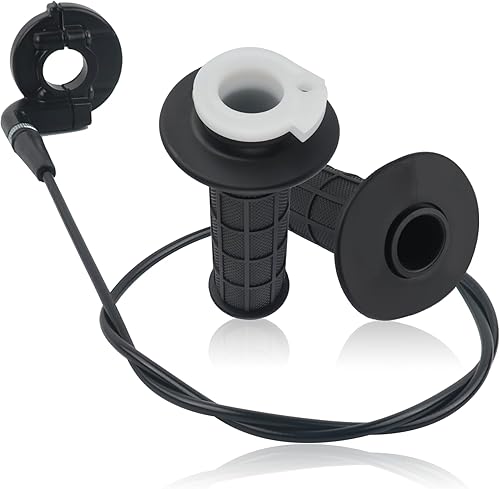 Miniatura 1 de Kit de cable de acelerador, empuñaduras de manillar de motocicleta con acelerador giratorio y cables de acelerador de 47 pulgadas, conjunto