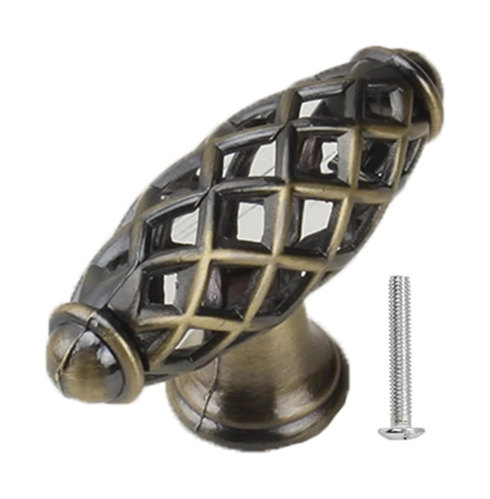 Opeximatun Copper Kitchen Cupboard Handles, Brass Cupboard Wardrobe Drawer Handles, Metal Cabinet, Zinc Alloy, (Singlehole)