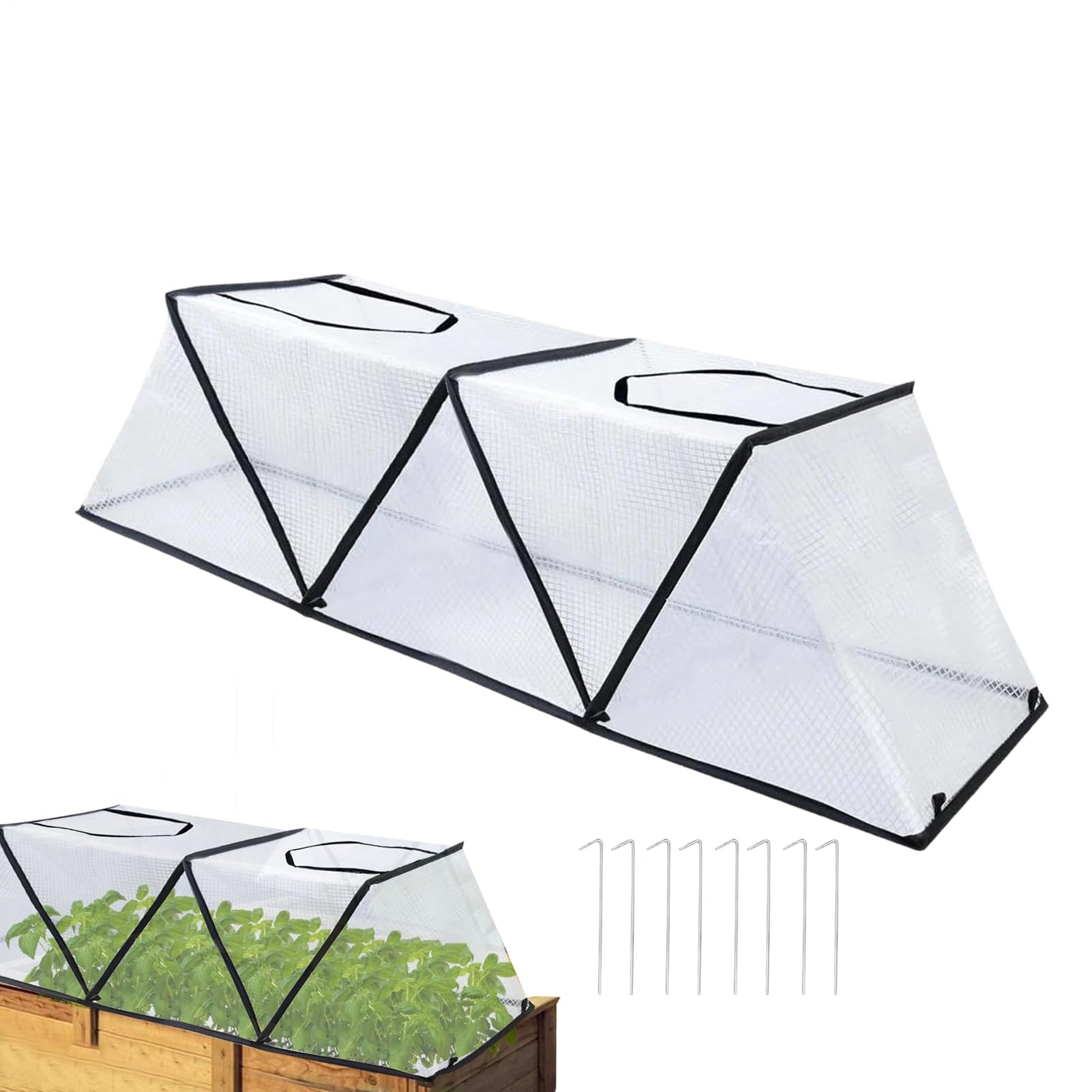 Pflanzenabdeckungen Zum Frostschutz,Faltbare Winterfrost Schutzkäfige - Garten Glocken Zum Schutz Der Pflanzen,Für Freilandgärtnereien Garten Gewächshaus Gemüse