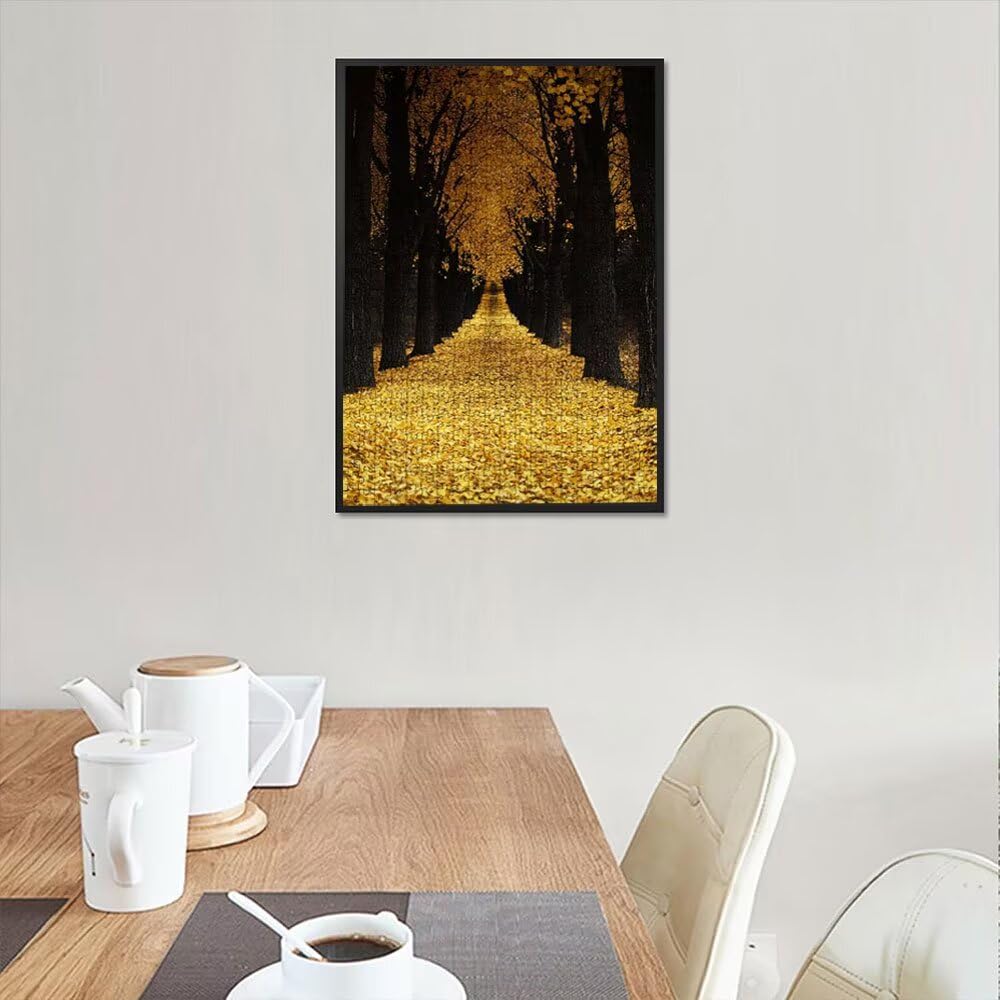 Puzzle 6000 sztuk, żółte liście puzzle dla dorosłych 6000, drewniane puzzle, klasyczne gry edukacyjne, niemożliwe wyzwanie, rodzina gier, kreatywny prezent DX0YL1-457