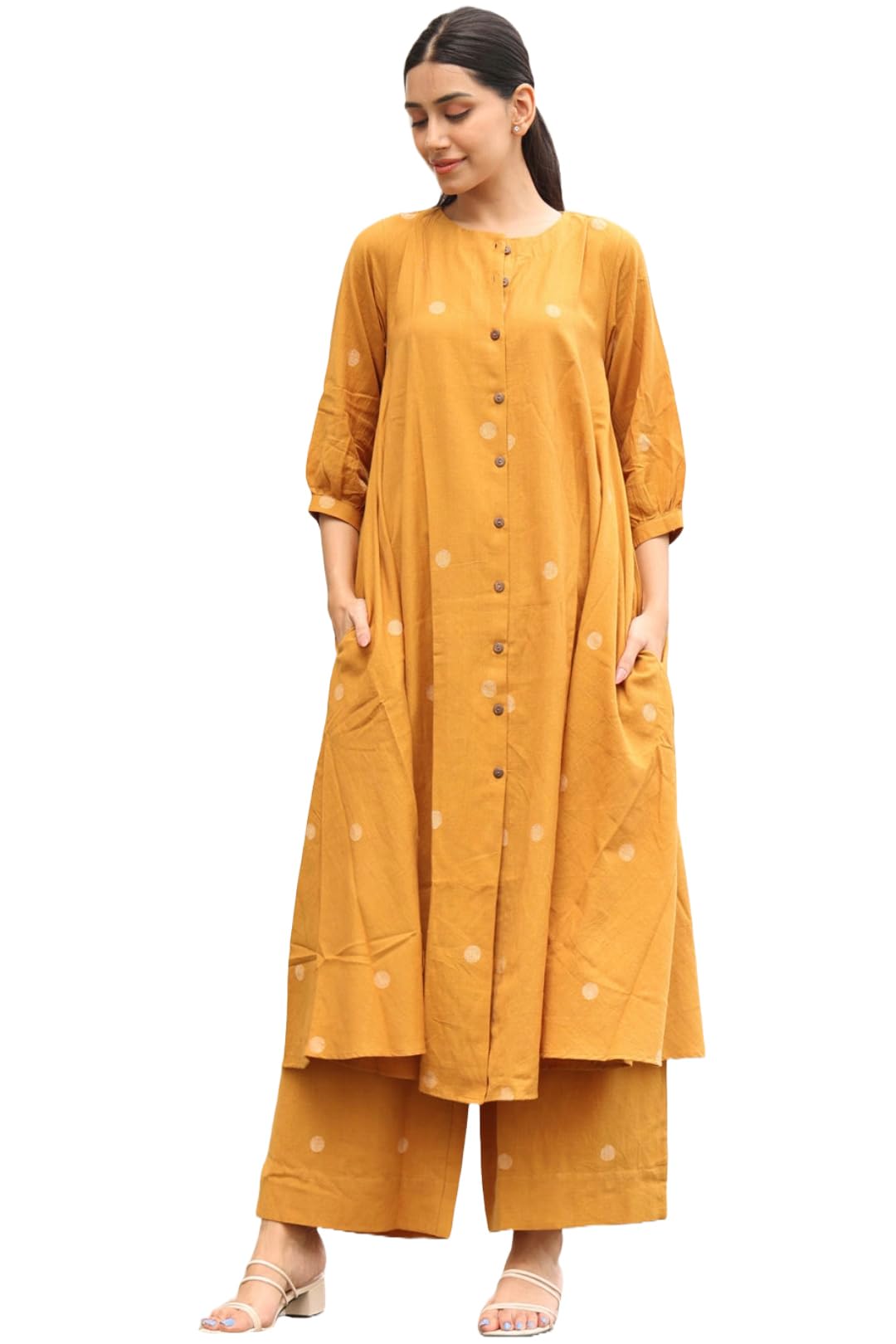 Women's Rayon Viscose A-Line Printed Kurta with Palazzo-image-21
