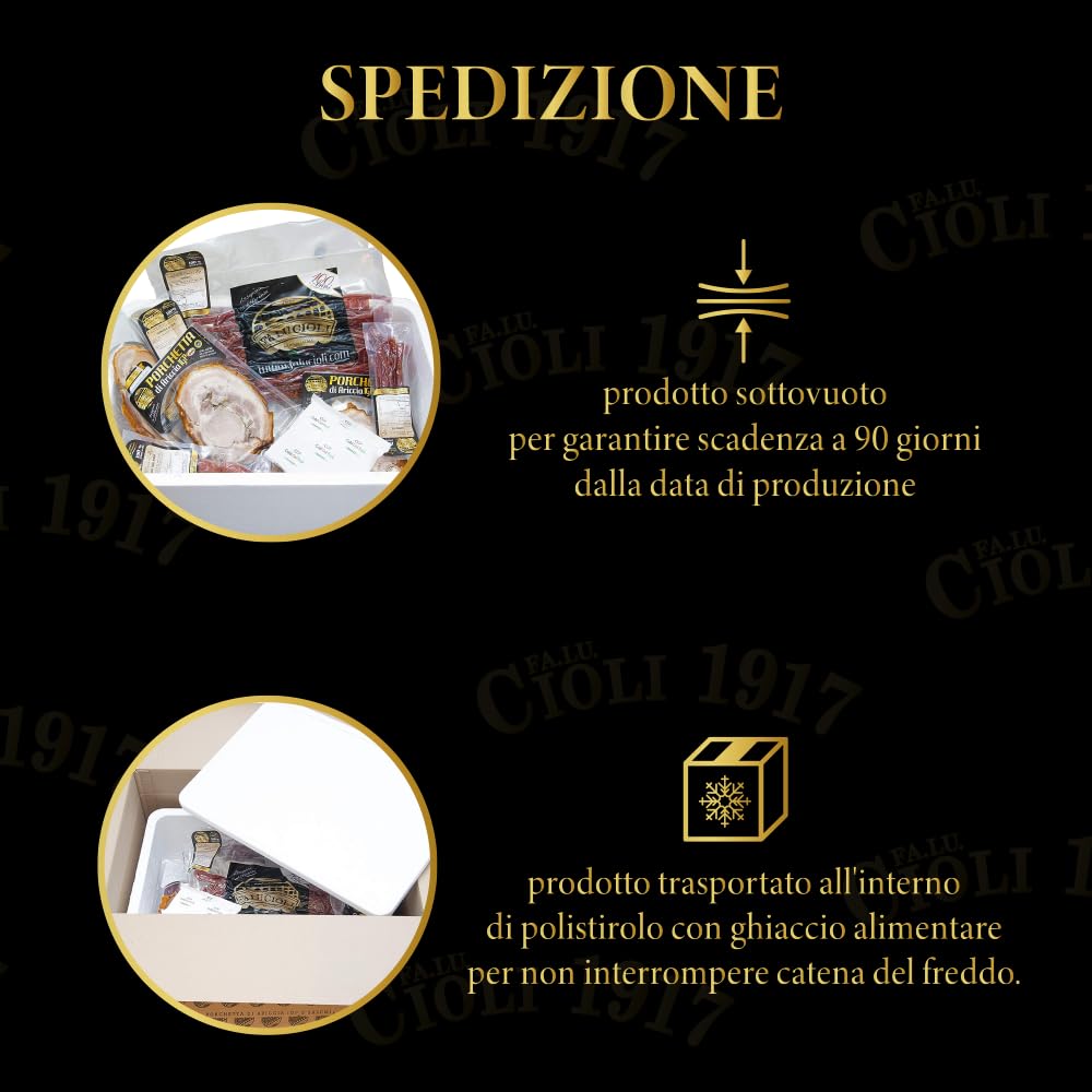 Fa.Lu.Cioli 1917 - Salamini stick, Salumi Artigianali IGP sottovuoto. Carne selezionata di Alta qualità senza Conservanti, Glutine e Lattosio, ideali per aperitivi. Certificazione IFS (1 kg)