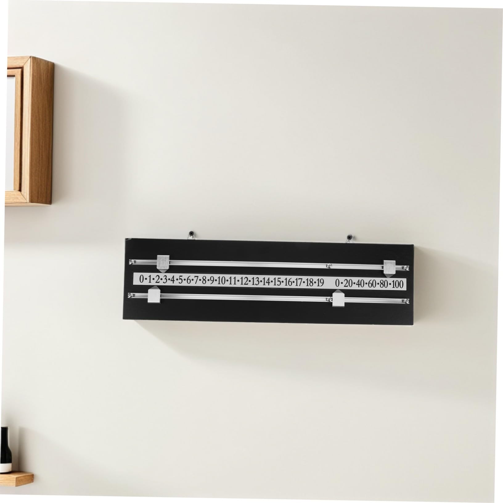 BESTonZON Wall-mounted Billiards Scoreboard with Dual Tracks Rectangular Score Keeper for Snooker And Pool Space-saving Design for Sports Clubs Competitions And Family Entertainment