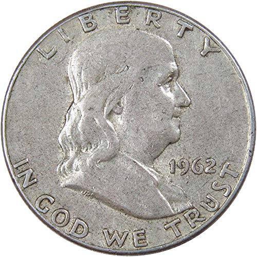 1962 Franklin Half Dollar VF Very Fine 90% Silver 50c US Coin...