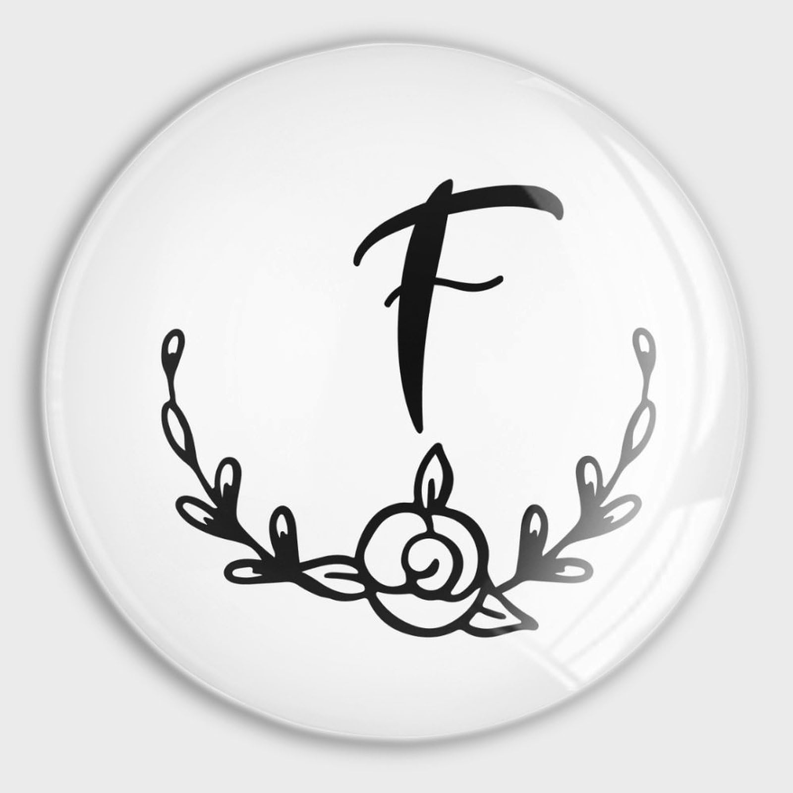 Imanes de vidrio para casillero con acabado premium de inicial familiar