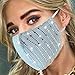 MLGDA Sparkly Sequins Face Cover Glitter Cotton Sequin Masc Masquerade Face Covering (D-Sky Blue 1)