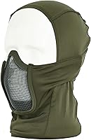 Vista 9 de Pasamontañas Airsoft de malla estilo ninja con protección completa para la boca, máscara de paintball Airsoft, máscara de malla metálica impermeable