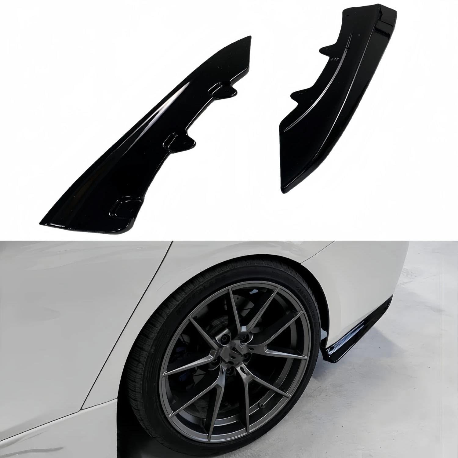 Per Serie 3 Per Pacchetto-M F30 320d 325i 330i 330d 340i 2012-2019 Per Splitter Laterale Paraurti Posteriore Nero Lucido Per Stile PSM
