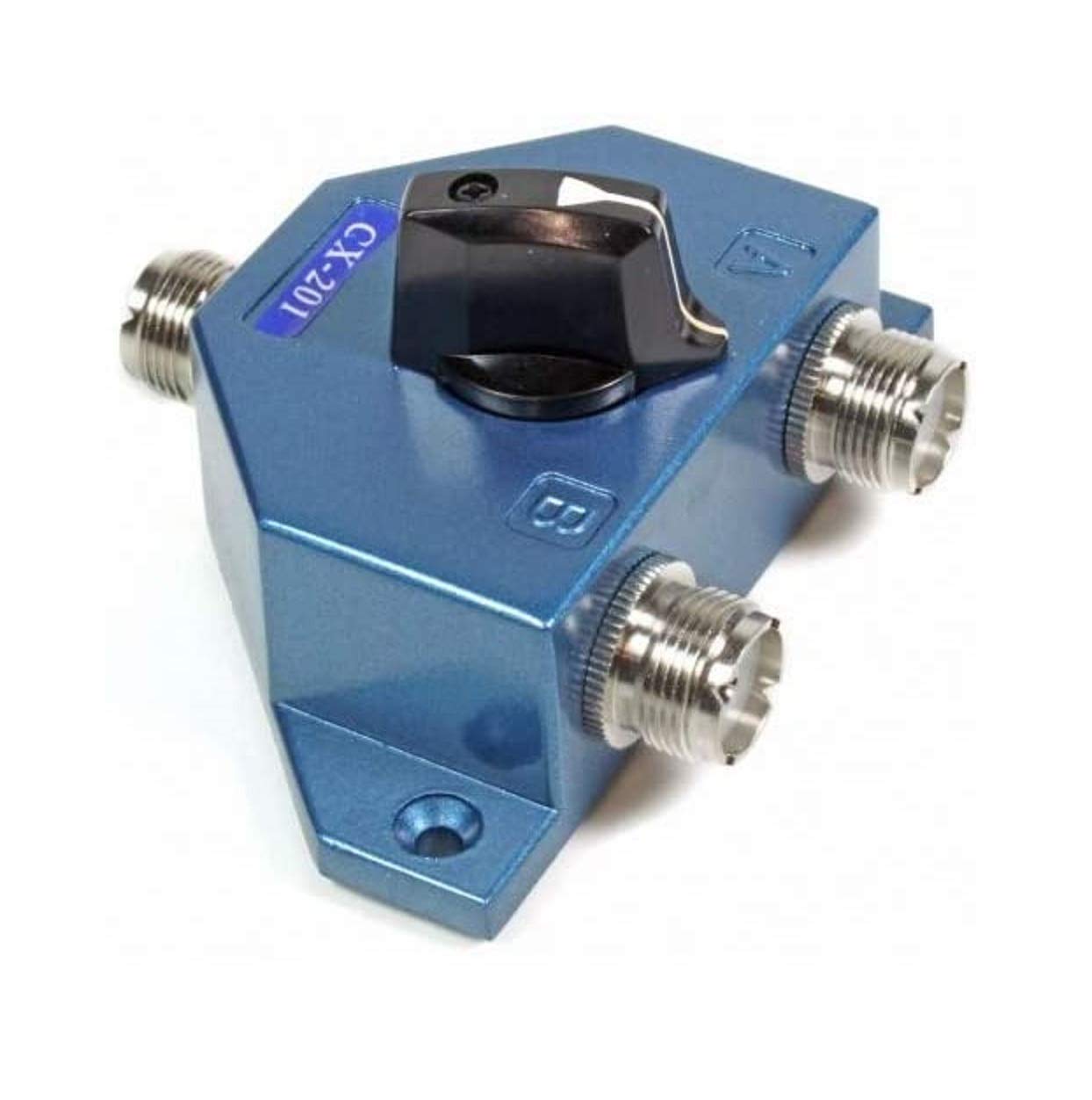 Jetfon CX-201U Commutateur d'Antenne Manuel 2 Positions – Switch Coaxial Haute Puissance 1kW – Fréquence jusqu'à 600 MHz – Connecteurs SO-239 (PL-259 Femelle) – Idéal Radioamateur, VHF/UHF, CB