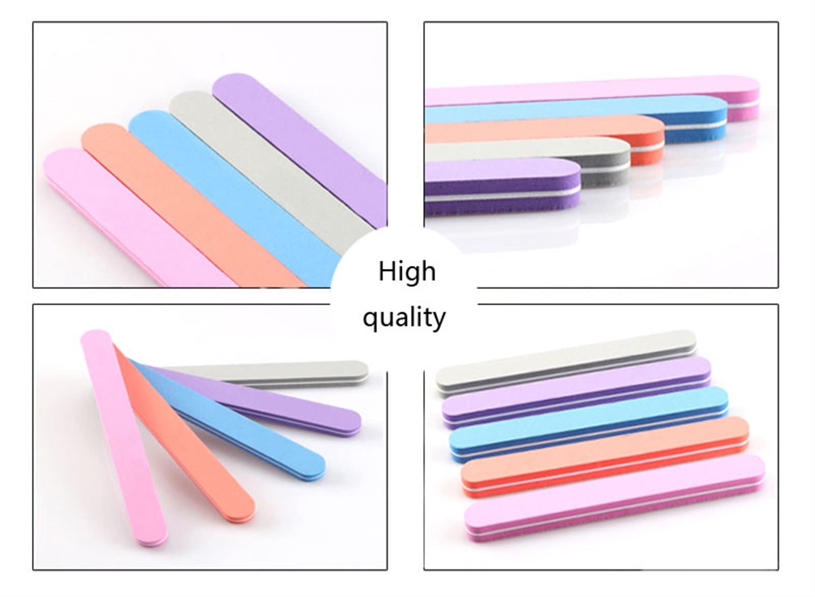 Nagelfeile,Nail Buffer, 50 Stück Nagelfeilen Puffer doppelseitig gerade EmeryBoards