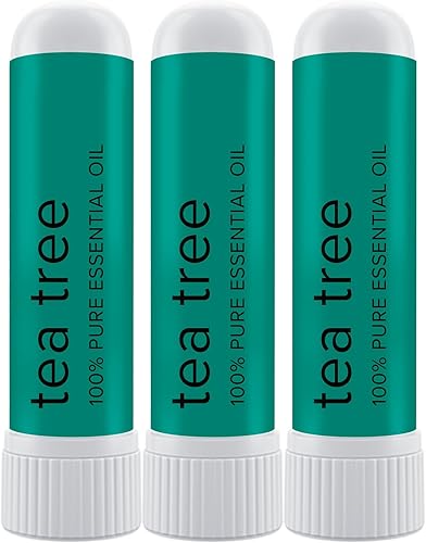 MOXE Inhalador nasal de aceite esencial de árbol de té, aromaterapia de grado terapéutico, 100% puro y sin diluir, aceite de árbol de té,