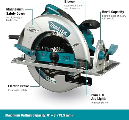 Miniatura 2 de Makita 5008MGA - Sierra circular de magnesio de 8-14 pulgadas con freno eléctrico