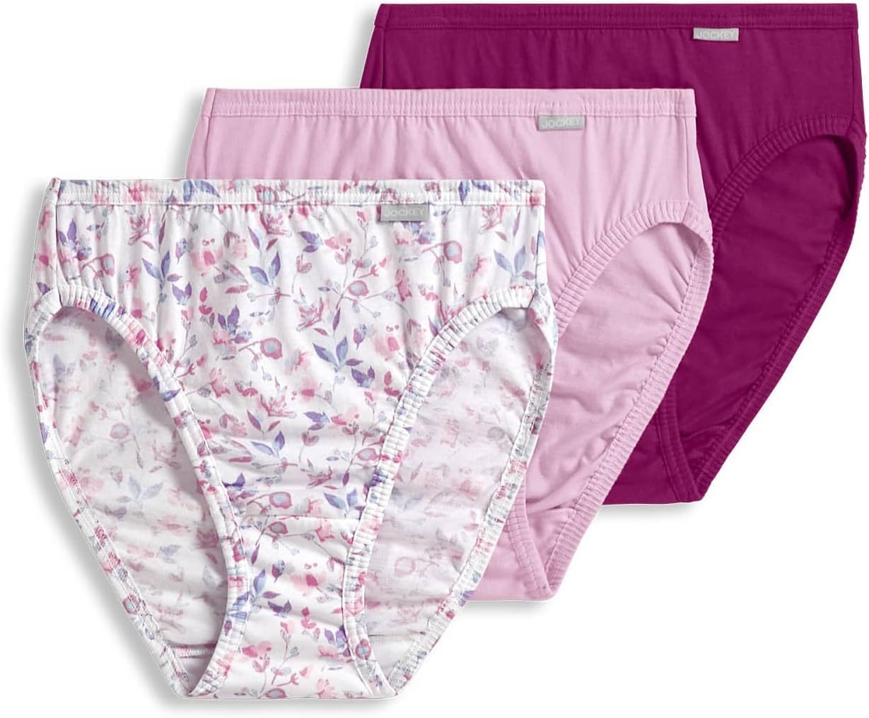 Jockey Women's Underwear Plus Size Elance French Cut - 3 Pack