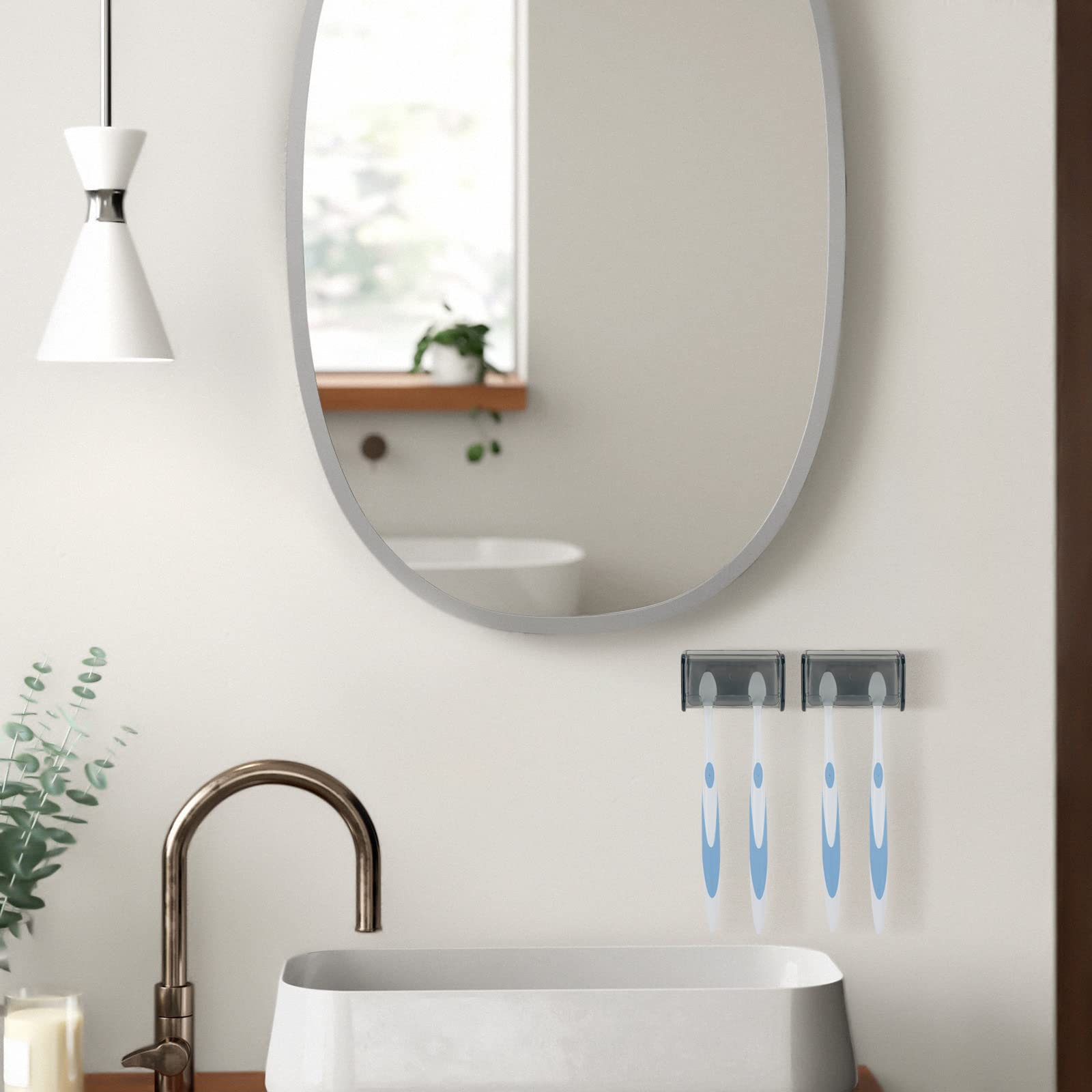 Linkidea Portaspazzolino Da Parete Per Bagno, Doccia, In