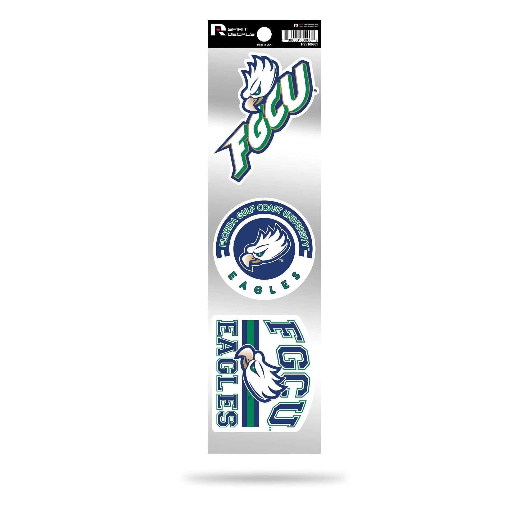 Rico Industries NCAA 3-Piece Retro Spirit Decals Retro Decal Set