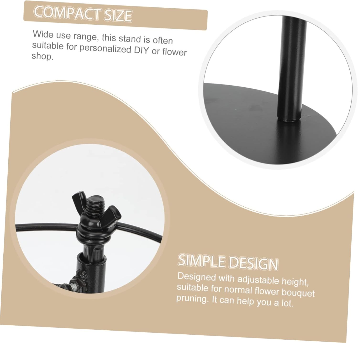 Uonlytech Iron Desktop Bouquet Fixing Rack Flower Arrangement Holder Bouquet Stabilizer for Florist
