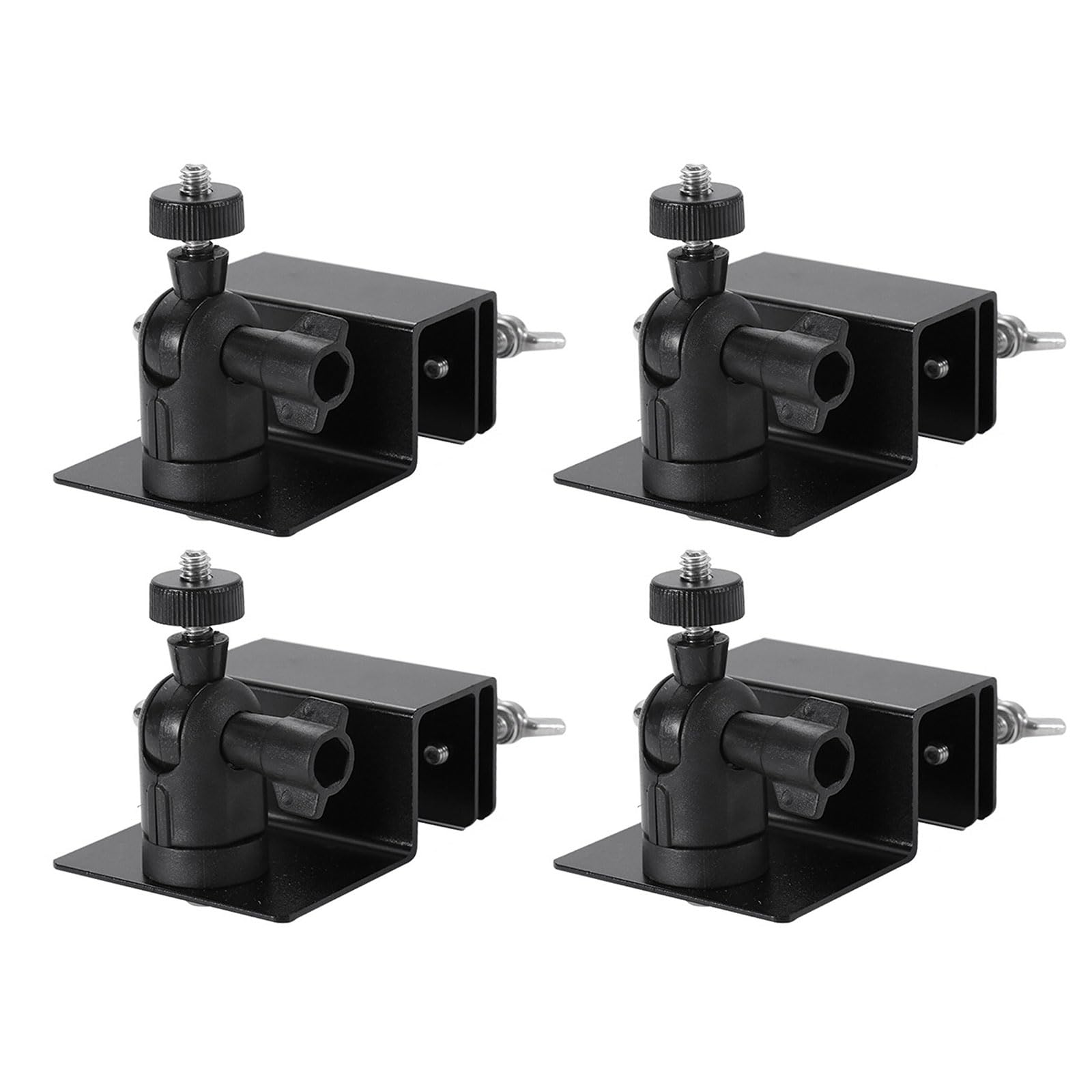 Apludoo 4 Black 2 / 4Pieces Multipurpose Gutter Mount For Solars Panel Easy Installion High Viewing Sturdy Aluminum Alloy Materials Solars Panel Mount