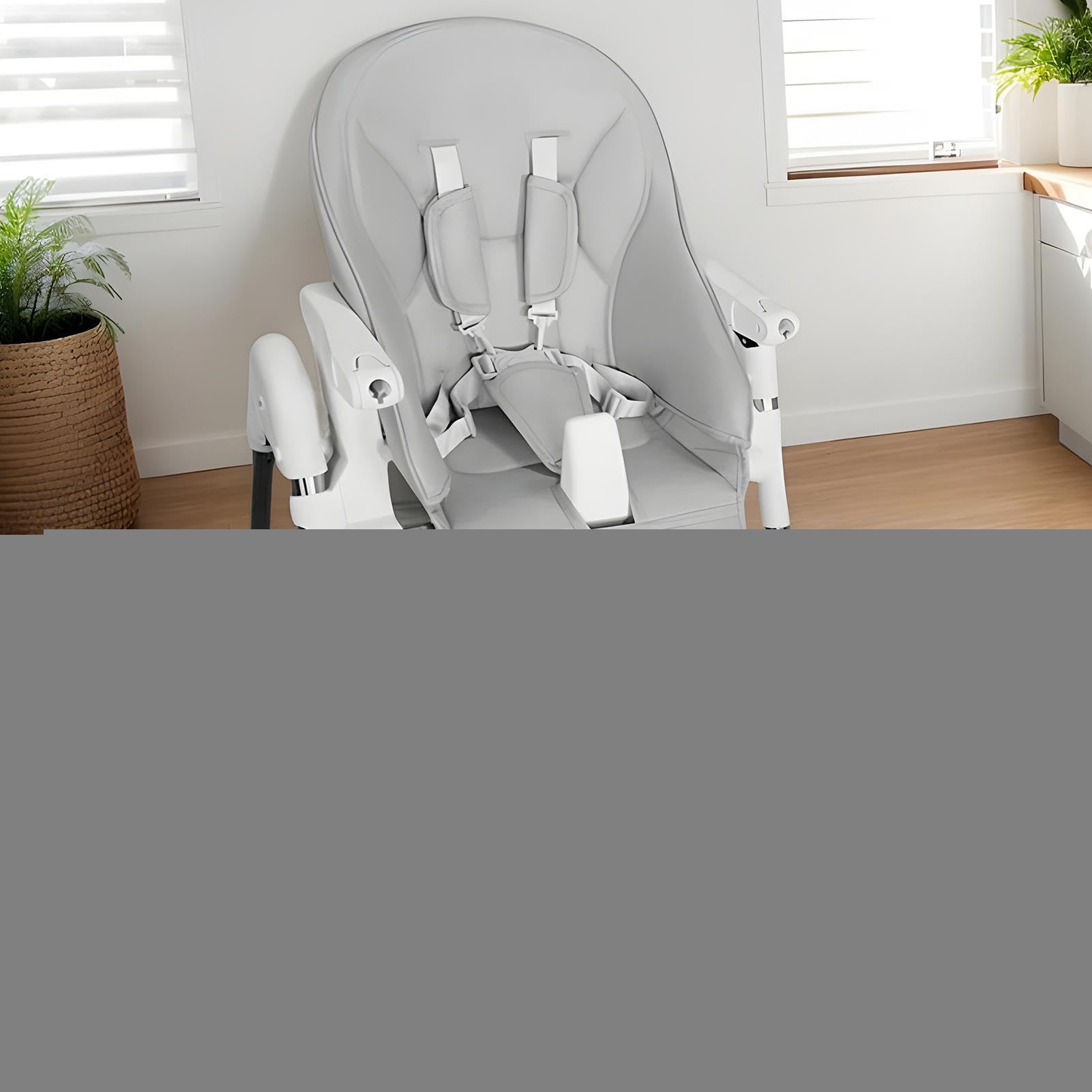Générique Housse De Chaise Haute Bébé,Housses De Protection en Cuir PU pour Siège Repas | Coussin Confortable Et Accessoire Sécurisé pour Filles Garçons Petits-